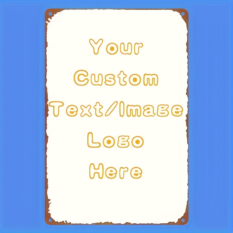 Vintage Fashion Wall Art - Custom Rectangular Wall Hanging Tin Sign