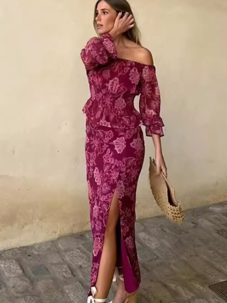 Vintage Fashion In 2025 - Vintage Sexy Elegant Printed Two Piece