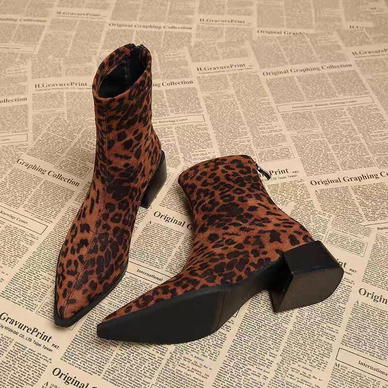 Vintage Fashion Ladies - New Low Heel Women Mordern Ankle