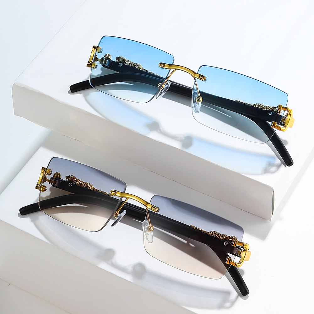 Vintage Fashion Glasses - 1PCS Fashion Vintage Rimless Sunglasses Women