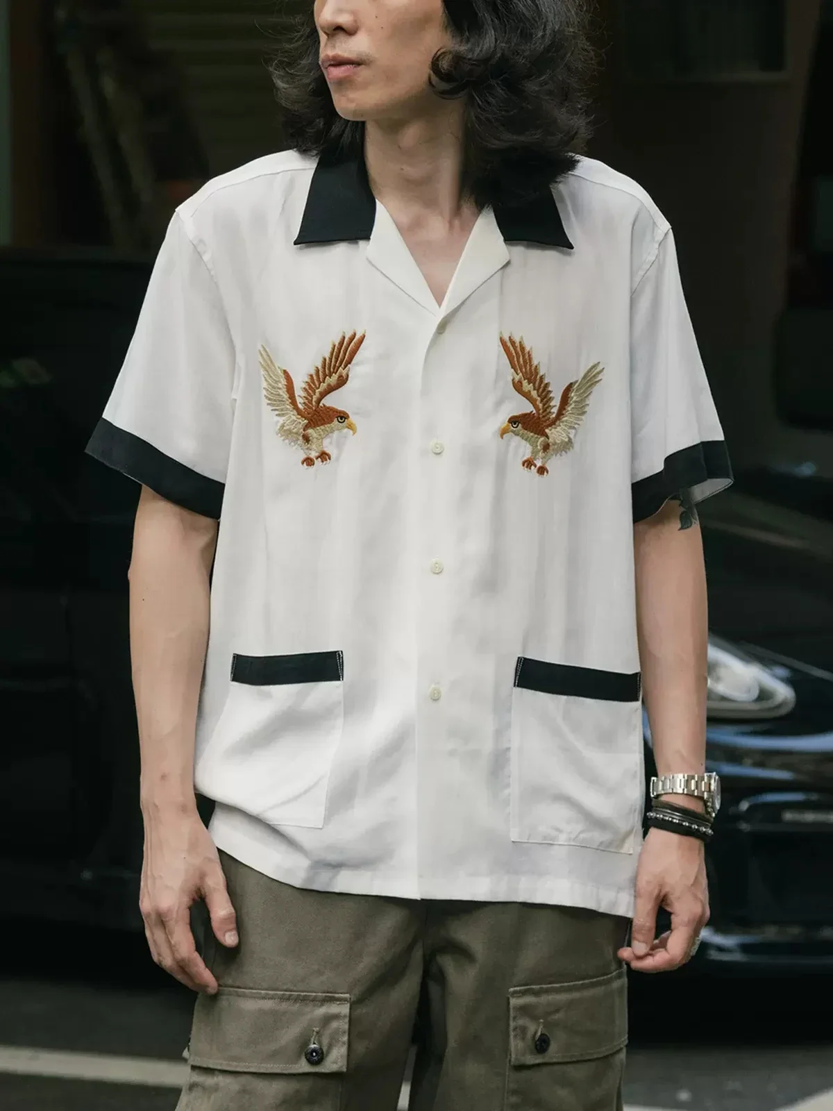 Non Stock Old Fashioned Embroi - Bowling Shirt Camp review and price