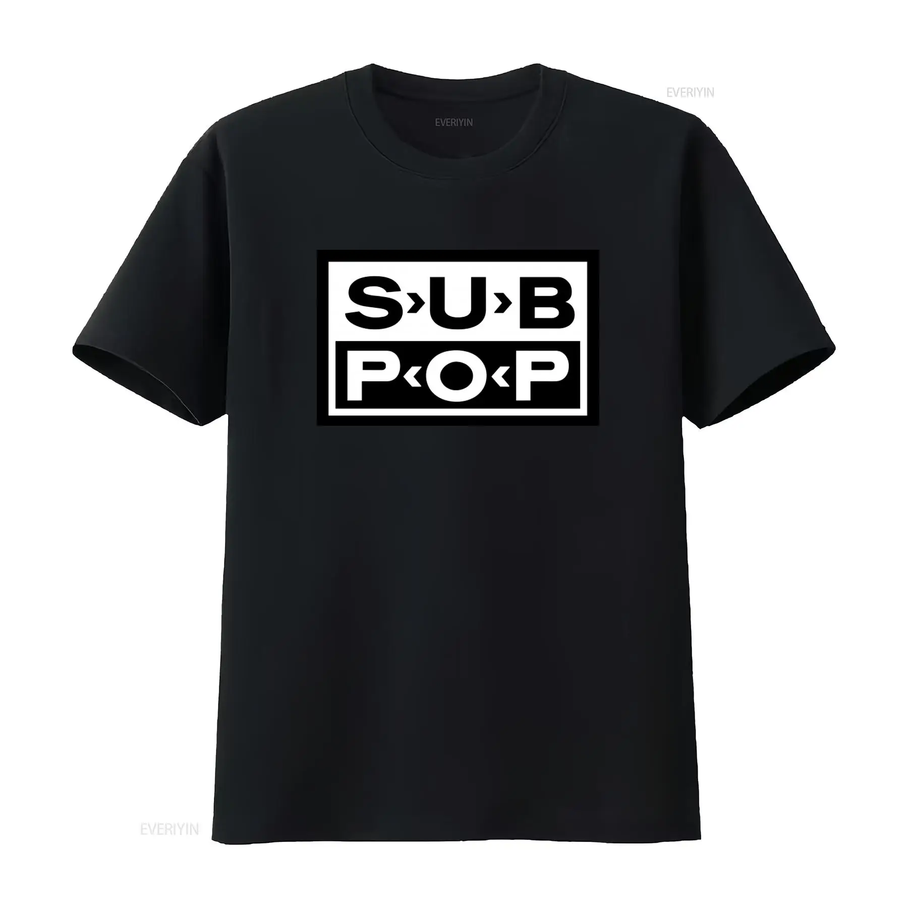 Sub Pop Logo T Shirt Black wit - Vintage Fashion Logos review and price
