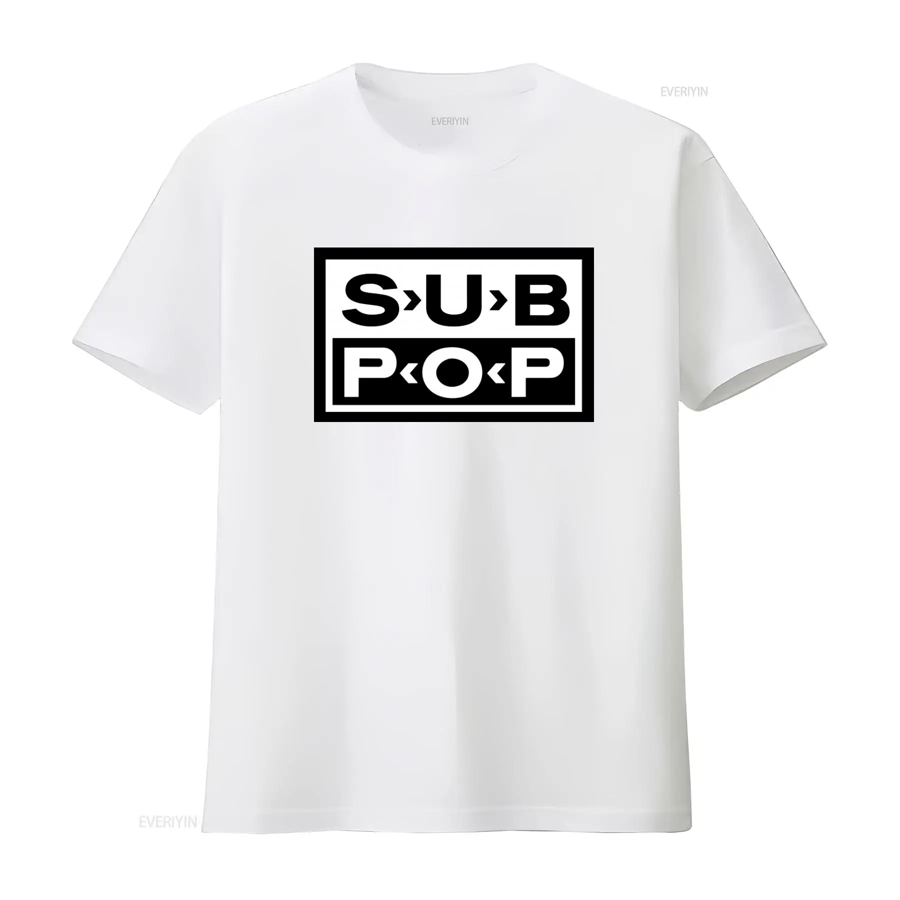 Sub Pop Logo T Shirt Black wit - Vintage Fashion Logos review and price