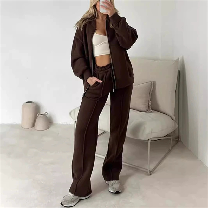 2025 Sweatshirt Two-piece Suit - Wide Leg Trouser 70S review and price