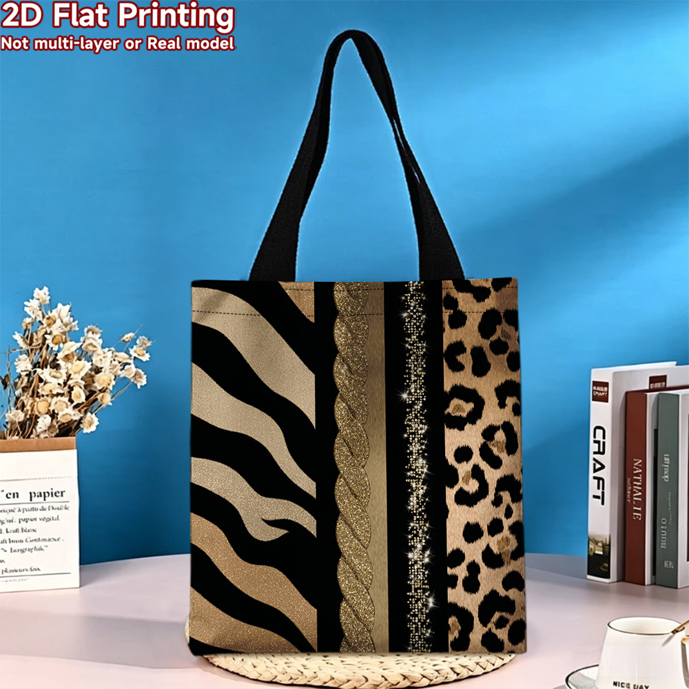 Women Zebra Leopard Print Tote - Vintage Fashion Market review and price