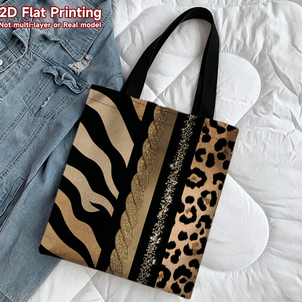 Women Zebra Leopard Print Tote - Vintage Fashion Market review and price