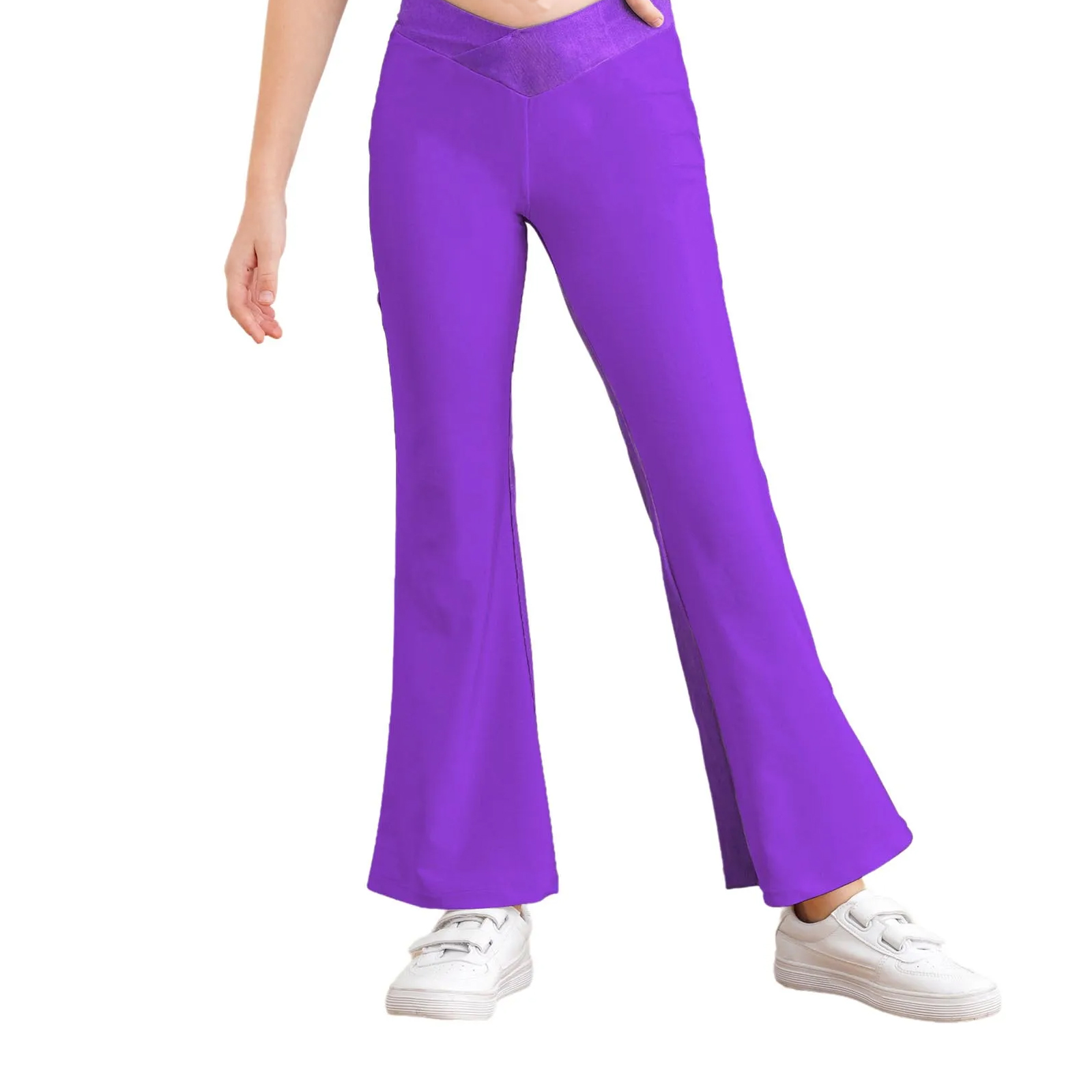 Kids Girls Shiny Flared Trouse - Wide Leg Trouser 70S review and price
