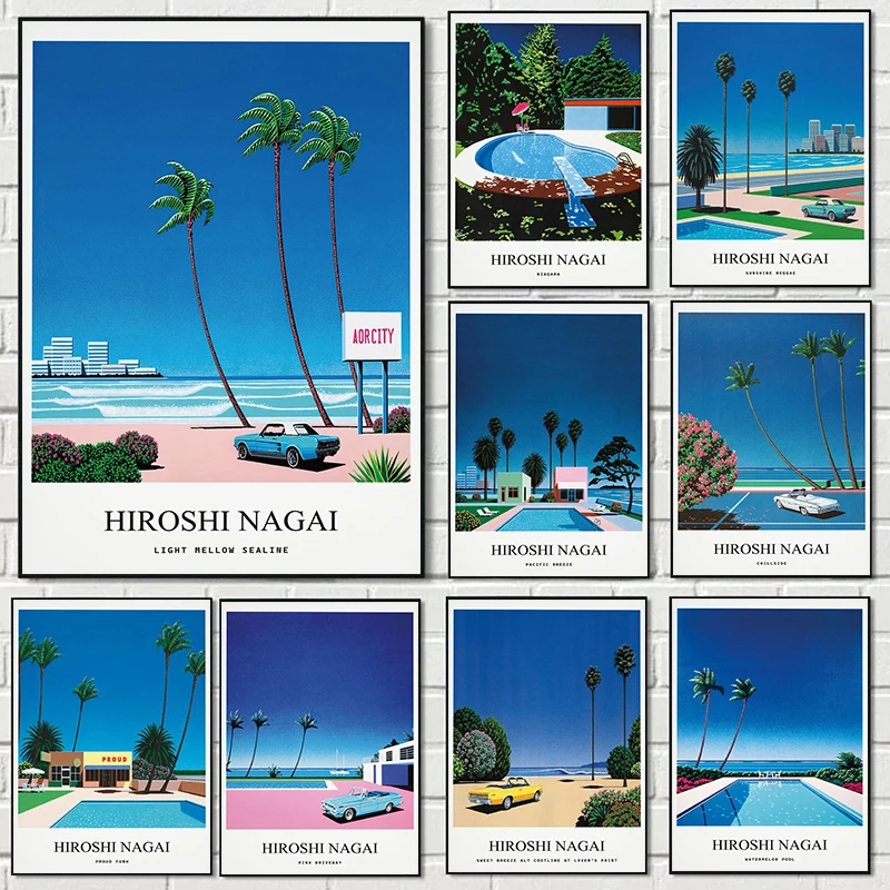 Vintage Nagai Hiroshi Vaporwav - Vintage Fashion Wall Art review and price