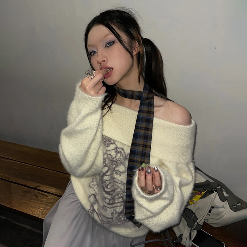 Karrram Japanese Y2k Embroider - Turtleneck Knit 90S review and price