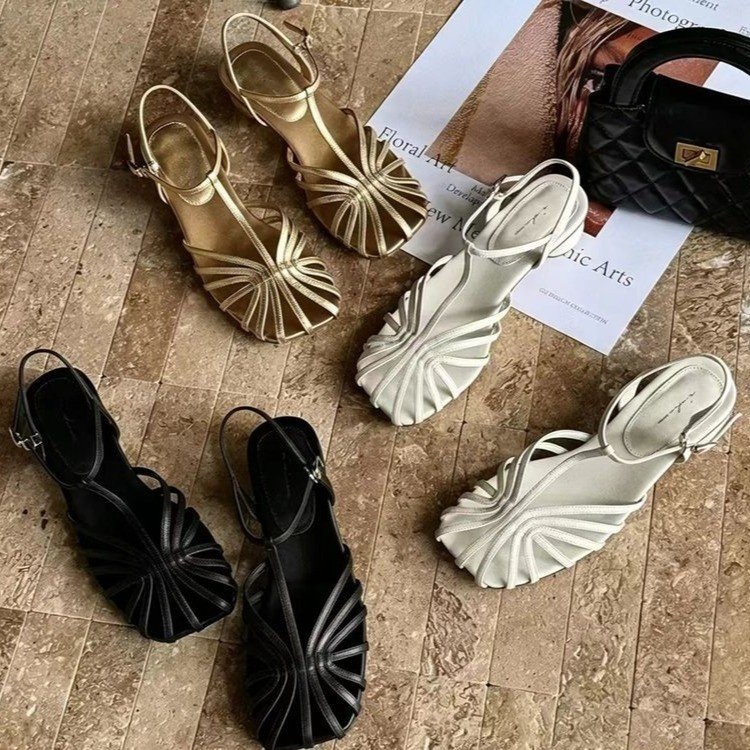 French-style Vintage Woven Toe - Vintage Style Women Fashion review and price
