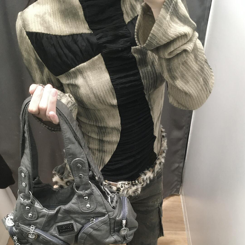 Goth Cross Subculture slim top - Turtleneck Knit 90S review and price