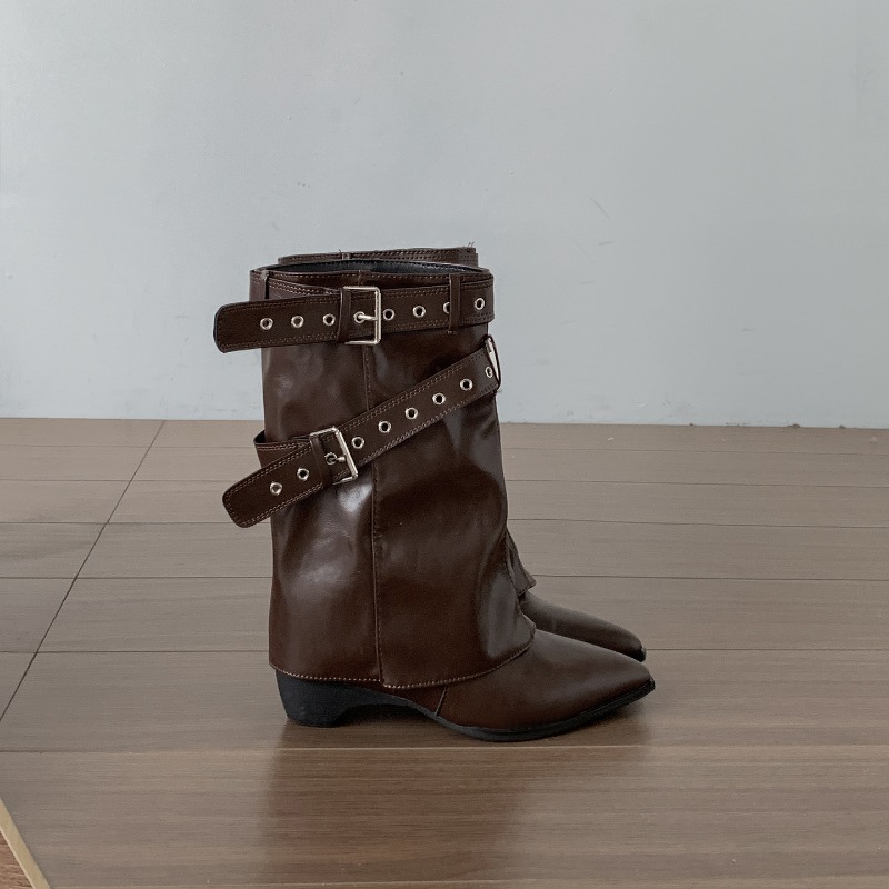Women Pipe Boots Fashion Belt  - Vintage Fashion Ladies review and price