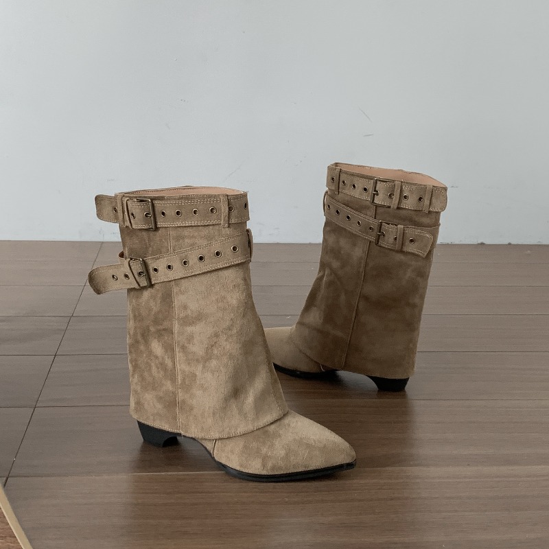 Women Pipe Boots Fashion Belt  - Vintage Fashion Ladies review and price