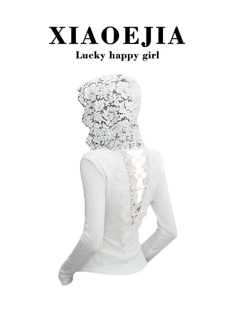 Women White GothicT-shirt Hara - Turtleneck Knit 90S review and price