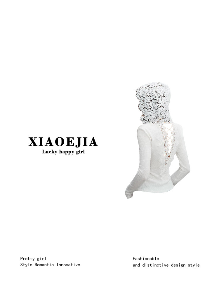 Women White GothicT-shirt Hara - Turtleneck Knit 90S review and price