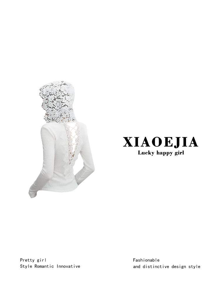 Women White GothicT-shirt Hara - Turtleneck Knit 90S review and price