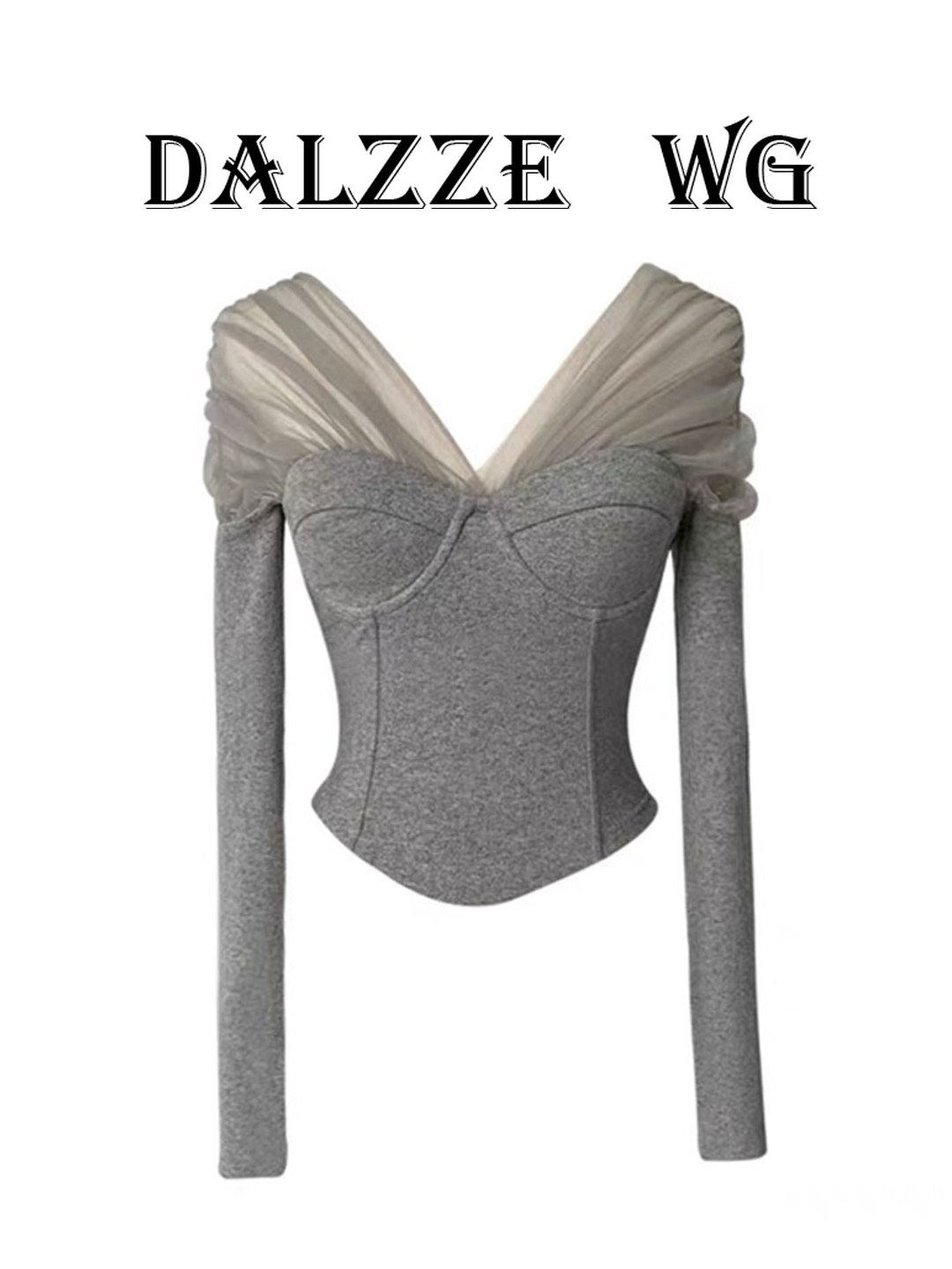 Women Grey GothicT-shirt Haraj - Turtleneck Knit 90S review and price