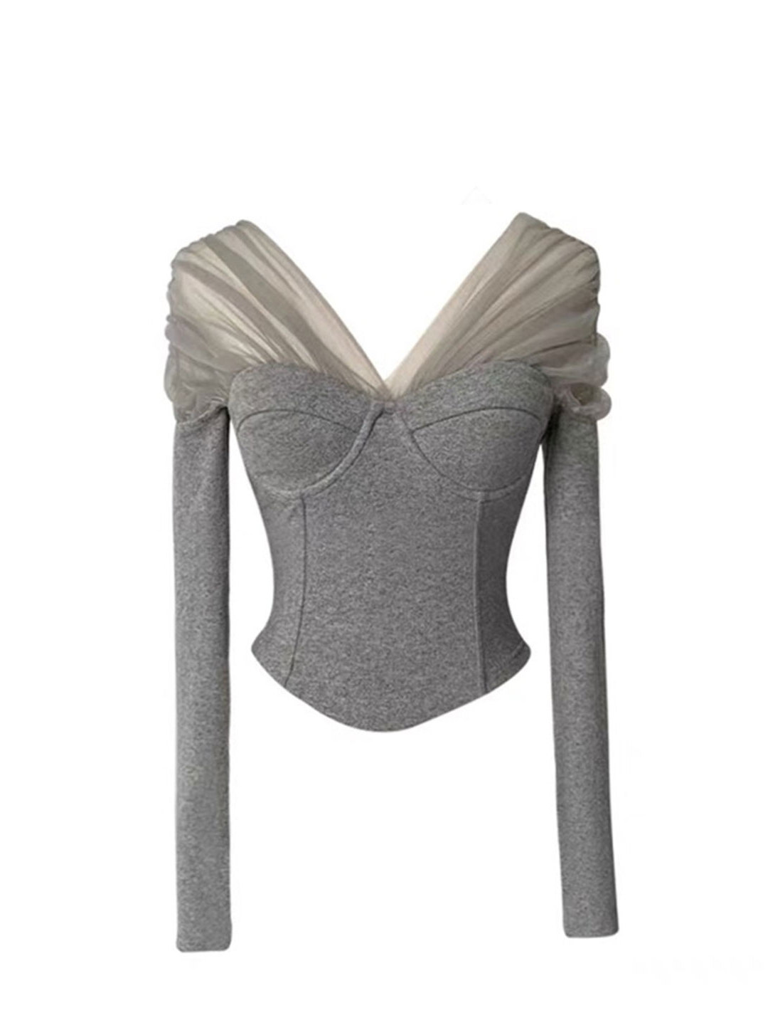 Women Grey GothicT-shirt Haraj - Turtleneck Knit 90S review and price