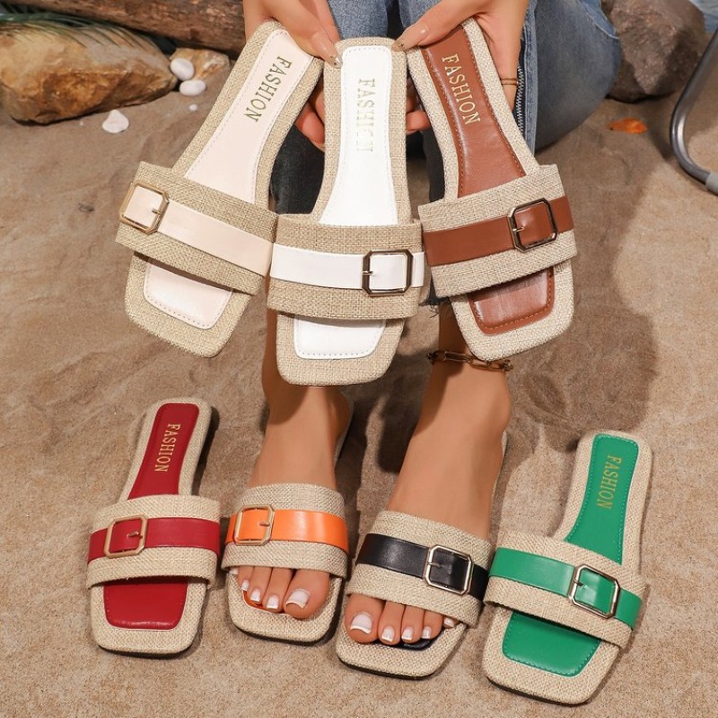 Women's Square Open Toe One-wo - Vintage Fashion Rome review and price