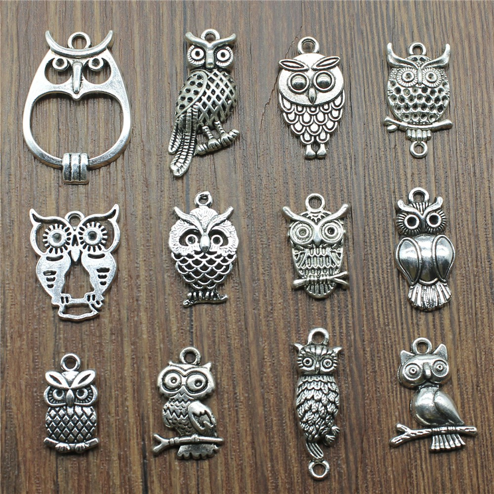10pcs Charms Owl Antique Silve - Vintage Urban Fashion review and price