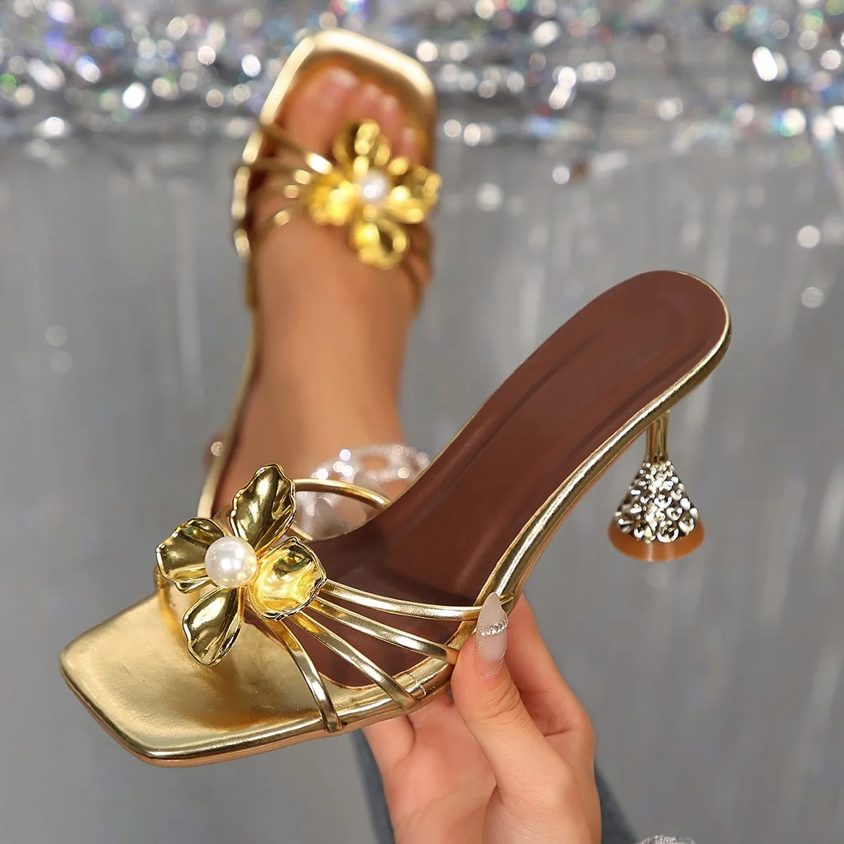 Vintage Metal Flower Crystal C - Vintage Fashion Ladies review and price