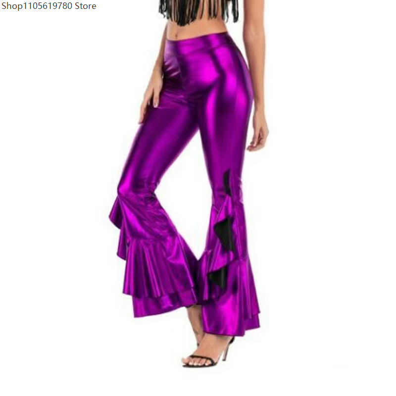 2026 Women Shiny Laser Metalli - Wide Leg Trouser 70S review and price