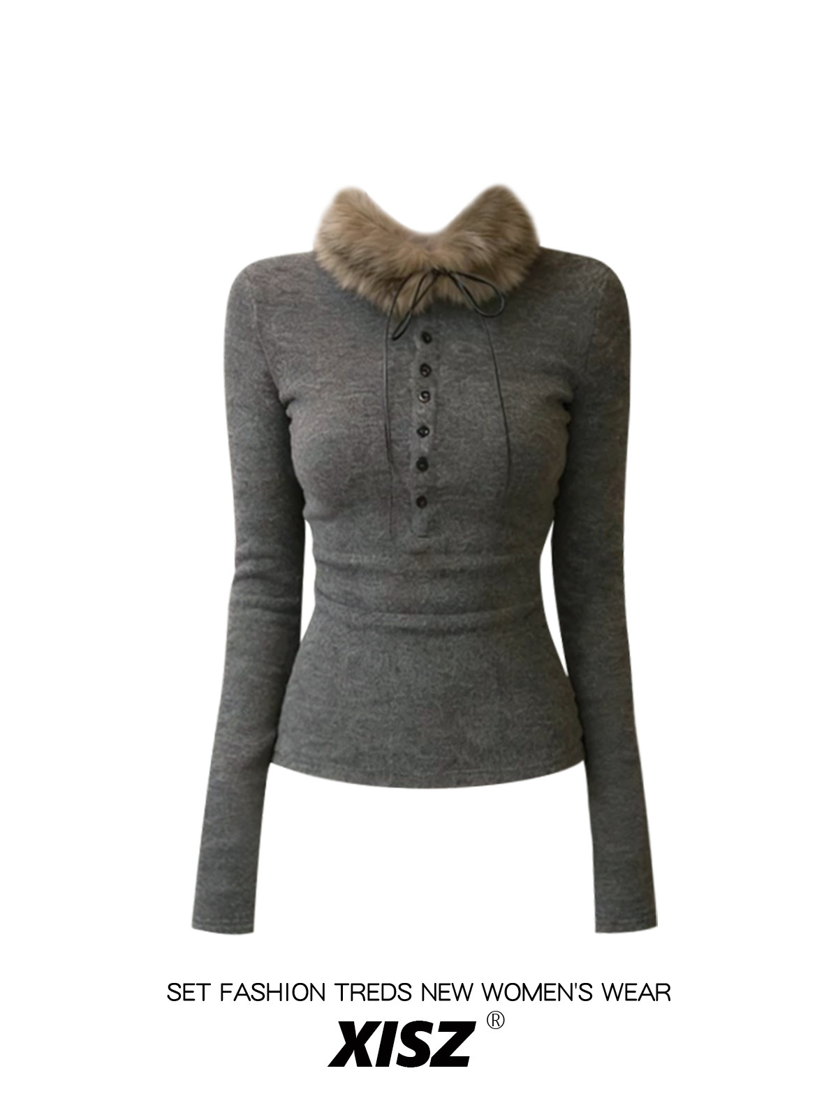 Women Grey GothicT-shirt Haraj - Turtleneck Knit 90S review and price