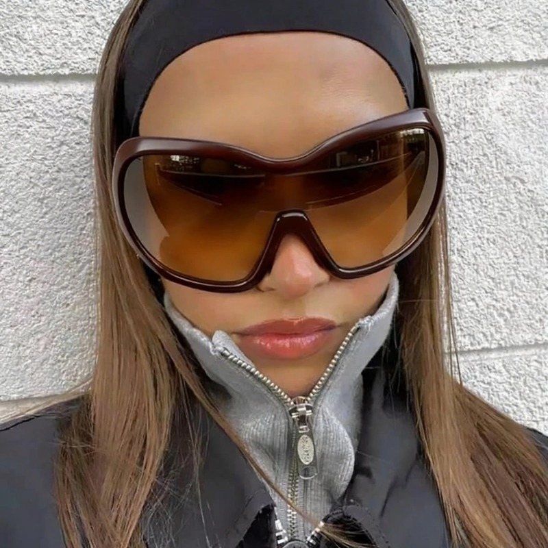 One Piece Oversized Y2K Sungla - Vintage Fashion Glasses review and price