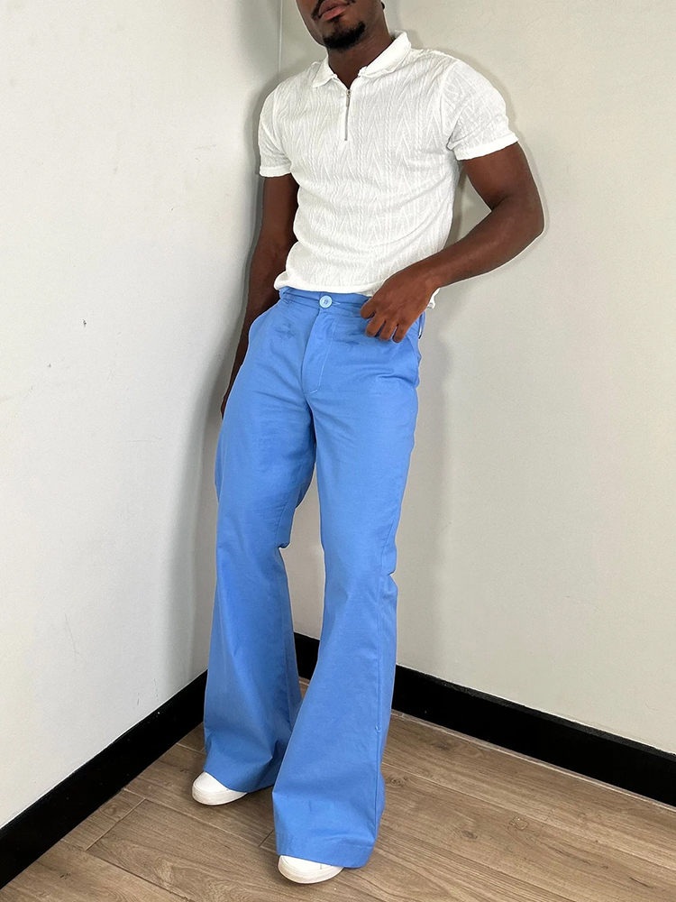Stylish Bell Bottom Mens Slim  - Wide Leg Trouser 70S review and price