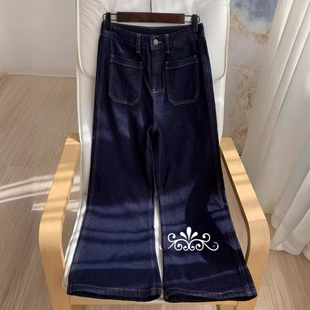 High Waist Wide Leg Blue Denim - Wide Leg Trouser 70S review and price