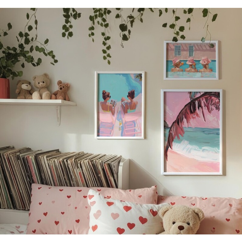 Vintage Girly Summer Pool Part - Vintage Fashion Wall Art review and price
