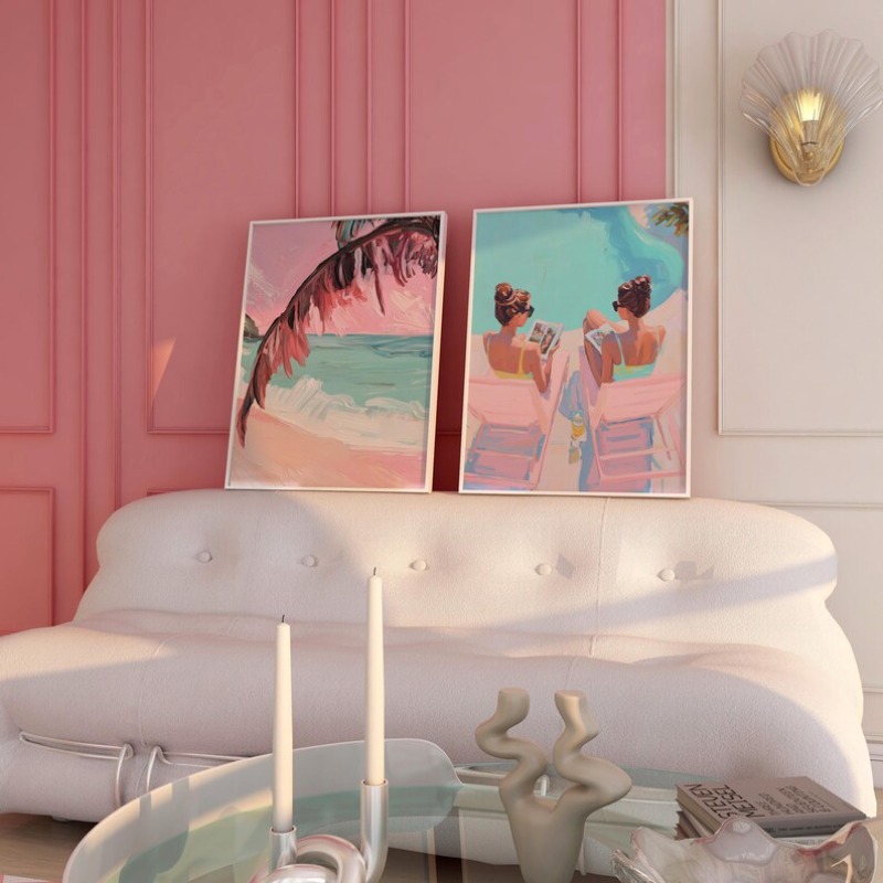 Vintage Girly Summer Pool Part - Vintage Fashion Wall Art review and price