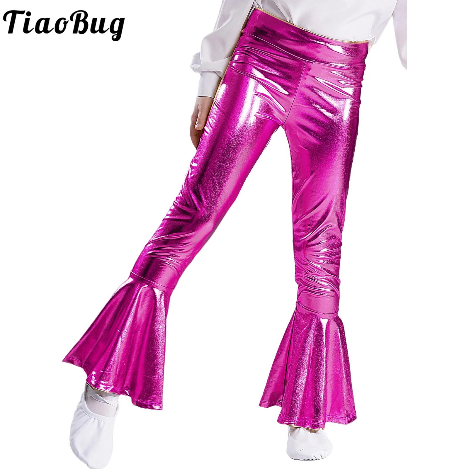 Kids Girls Shiny Metallic Flar - Wide Leg Trouser 70S review and price
