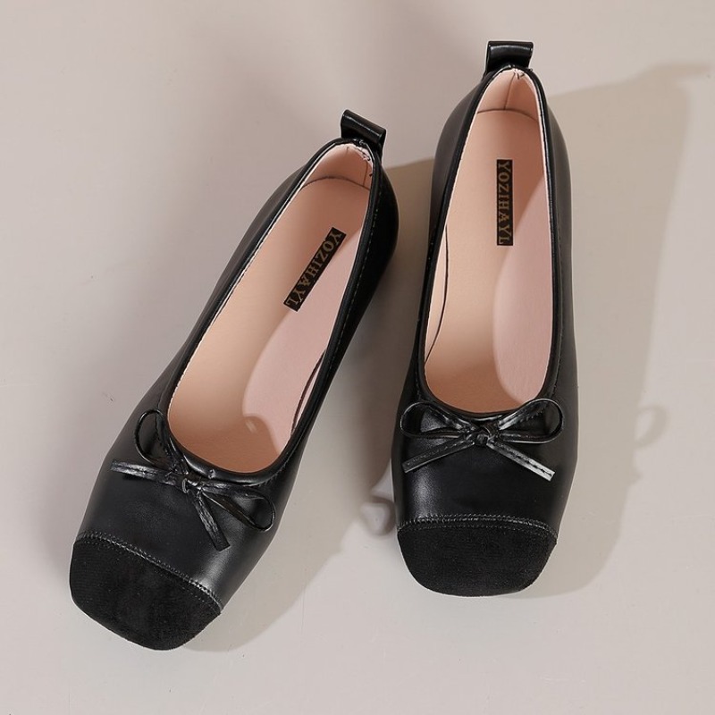 Women Color Block Square Toe B - Vintage Fashion Ladies review and price