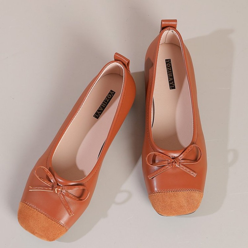 Women Color Block Square Toe B - Vintage Fashion Ladies review and price