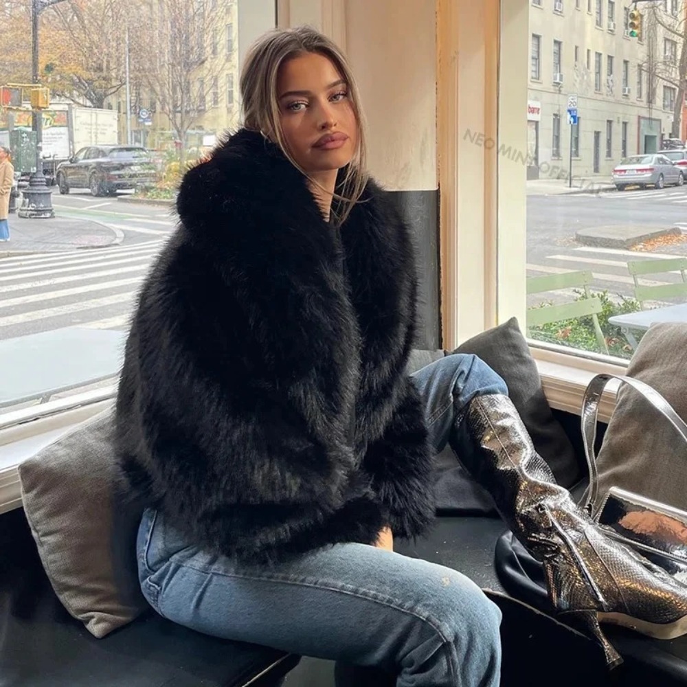 Faux Fur Coat Fashion Shawl Co - Vintage Fashion Store review and price