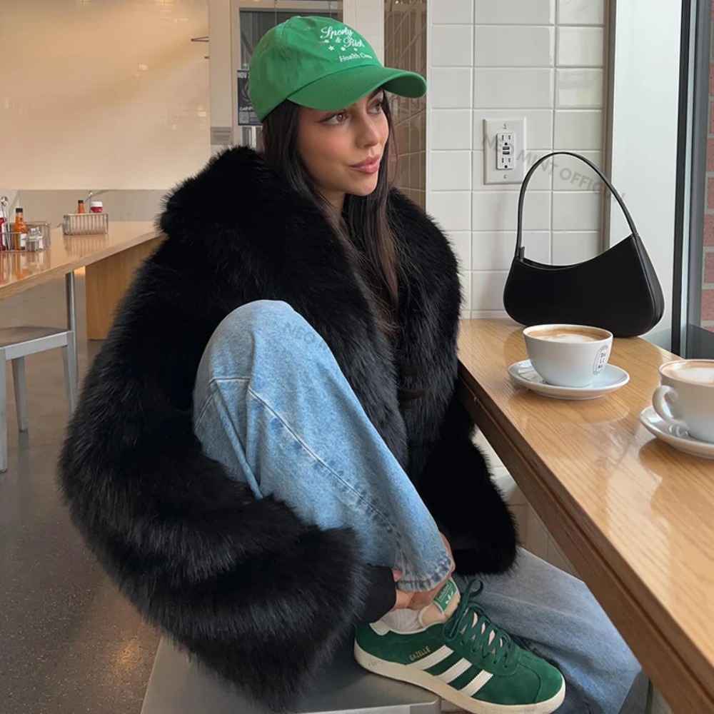 Faux Fur Coat Fashion Shawl Co - Vintage Fashion Store review and price