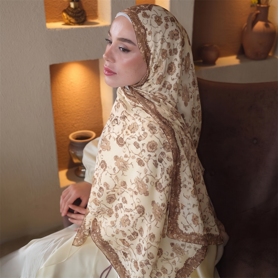 Vintage Floral Print Hijab Sof - Vintage Fashion Ladies review and price
