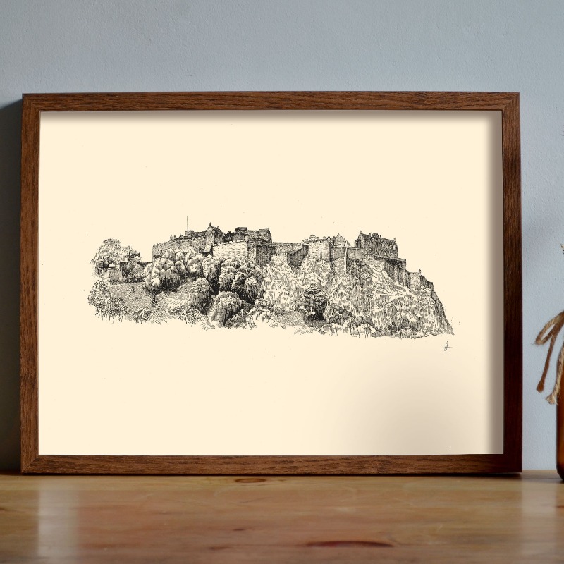 Vintage Edinburgh Castle Pen I - Vintage Fashion Wall Art review and price