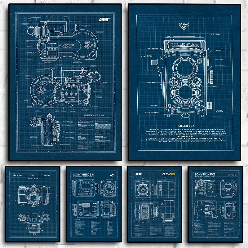 Vintage Leica Camera Blueprint - Vintage Fashion Wall Art review and price